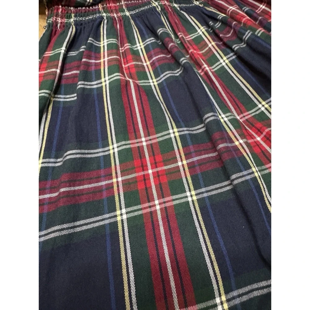 Hill House Ellie Midi Nap Dress Navy Tartan Plaid Size Large - Picture 10 of 10